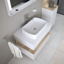 Duravit Qatego szafka 80 cm podumywalkowa wisząca biały mat/dąb QA4730055180000