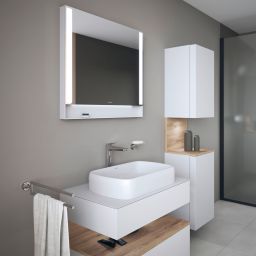 Duravit Qatego szafka 80 cm podumywalkowa wisząca biały mat/dąb QA4730055180000