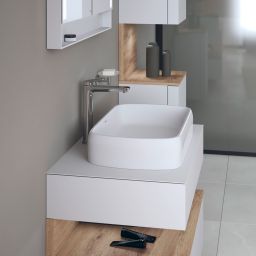 Duravit Qatego szafka 80 cm podumywalkowa wisząca biały mat/dąb QA4730055180000