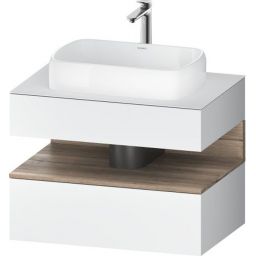 Duravit Qatego szafka 80 cm podumywalkowa wisząca biały mat/dąb QA4730055180000