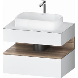 Duravit Qatego szafka 80 cm podumywalkowa wisząca biały mat/dąb QA4730055180010