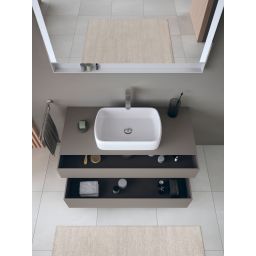 Duravit Qatego szafka 120 cm podumywalkowa wisząca bazalt mat/dąb QA4732030430010