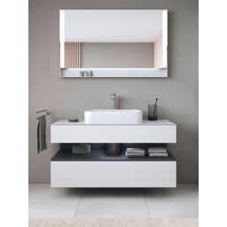 Duravit Qatego szafka 120 cm podumywalkowa wisząca biały mat/grafit QA4732049180010