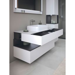 Duravit Qatego szafka 120 cm podumywalkowa wisząca biały mat/grafit QA4732049180010