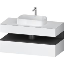 Duravit Qatego szafka 120 cm podumywalkowa wisząca biały mat/grafit QA4732049180010