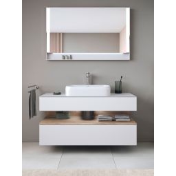 Duravit Qatego szafka 120 cm podumywalkowa wisząca biały mat/dąb QA4732055180010