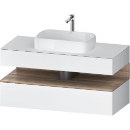 Duravit Qatego szafka 120 cm podumywalkowa wisząca biały mat/dąb QA4732055180010