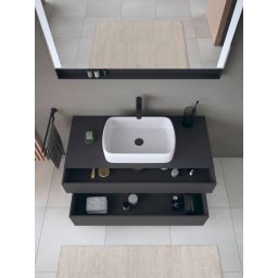 Duravit Qatego szafka 120 cm podumywalkowa wisząca grafit mat/dąb QA4732055490010