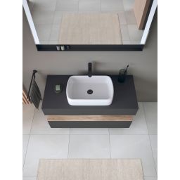 Duravit Qatego szafka 120 cm podumywalkowa wisząca grafit mat/dąb QA4732055490010