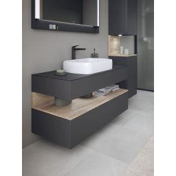 Duravit Qatego szafka 120 cm podumywalkowa wisząca grafit mat/dąb QA4732055490010