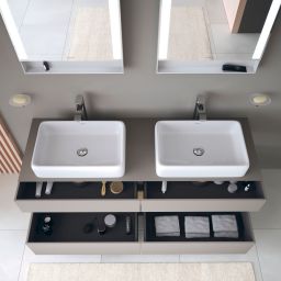 Duravit Qatego szafka 160 cm podumywalkowa wisząca bazalt mat QA4779030430010