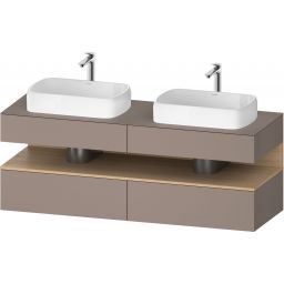 Duravit Qatego szafka 160 cm podumywalkowa wisząca bazalt mat QA4779030430010