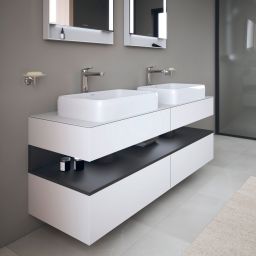 Duravit Qatego szafka 160 cm podumywalkowa wisząca biały mat/grafit QA4779049180010