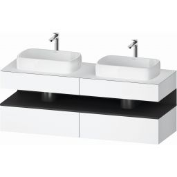 Duravit Qatego szafka 160 cm podumywalkowa wisząca biały mat/grafit QA4779049180010