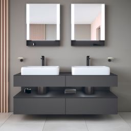 Duravit Qatego szafka 160 cm podumywalkowa wisząca grafit mat QA4779049490010