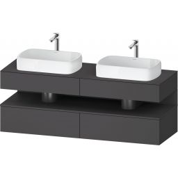 Duravit Qatego szafka 160 cm podumywalkowa wisząca grafit mat QA4779049490010