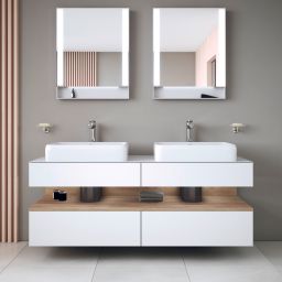 Duravit Qatego szafka 160 cm podumywalkowa wisząca biały mat/dąb QA4779055180010