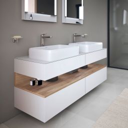 Duravit Qatego szafka 160 cm podumywalkowa wisząca biały mat/dąb QA4779055180010