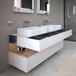 Duravit Qatego szafka 160 cm podumywalkowa wisząca biały mat/dąb QA4779055180010