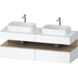 Duravit Qatego szafka 160 cm podumywalkowa wisząca biały mat/dąb QA4779055180010