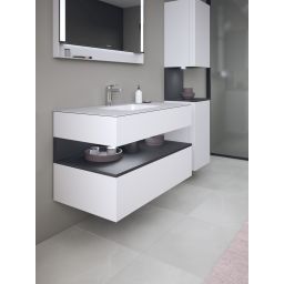 Duravit Qatego umywalka z szafką 100 cm zestaw meblowy biały mat/grafit mat QA4786049180010