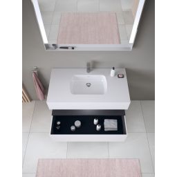 Duravit Qatego umywalka z szafką 100 cm zestaw meblowy biały mat/grafit mat QA4786049180010