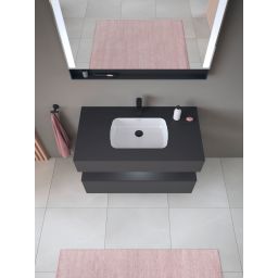 Duravit Qatego umywalka z szafką 100 cm zestaw meblowy grafit mat QA4786049490010