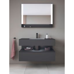 Duravit Qatego umywalka z szafką 100 cm zestaw meblowy grafit mat QA4786049490010