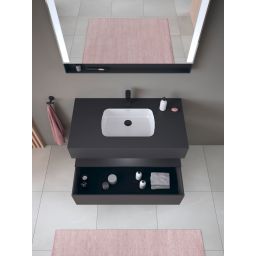 Duravit Qatego umywalka z szafką 100 cm zestaw meblowy grafit mat QA4786049490010