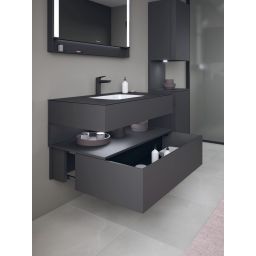 Duravit Qatego umywalka z szafką 100 cm zestaw meblowy grafit mat QA4786049490010