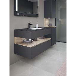 Duravit Qatego umywalka z szafką 100 cm zestaw meblowy grafit mat/dąb QA4786055490010