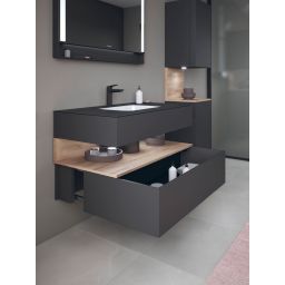 Duravit Qatego umywalka z szafką 100 cm zestaw meblowy grafit mat/dąb QA4786055490010