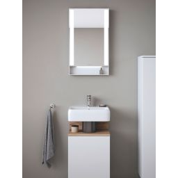 Duravit Qatego lustro 75x45 cm z oświetleniem LED biały mat QA7080018180000