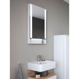 Duravit Qatego lustro 75x45 cm z oświetleniem LED biały mat QA7080018180000