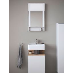 Duravit Qatego lustro 75x45 cm z oświetleniem LED biały mat QA7080018180000