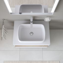 Duravit Qatego lustro 100x75 cm z oświetleniem LED biały mat QA7083018180000