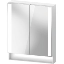 Duravit Qatego szafka 60 cm z lustrzana wisząca z oświetleniem LED biały mat QA7150018180010