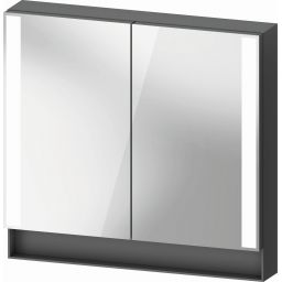 Duravit Qatego szafka 80 cm z lustrzana wisząca z oświetleniem LED grafit mat QA7151049490000