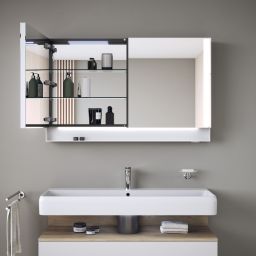 Duravit Qatego szafka 120 cm lustrzana wisząca z oświetleniem LED biały mat QA7153018181010