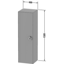 Duravit White Tulip szafka 40 cm półwysoka wisząca prawa biały wysoki połysk WT1333R8585