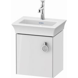 Duravit White Tulip szafka 38,4 cm podumywalkowa wisząca lewa biały wysoki połysk WT4250L8585