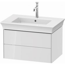 Duravit White Tulip szafka 68,4 cm podumywalkowa wisząca biały wysoki połysk WT434108585