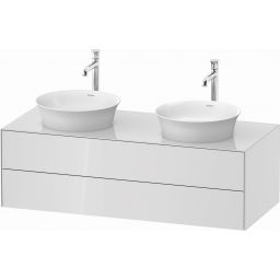 Duravit White Tulip szafka 130 cm podumywalkowa wisząca biały wysoki połysk WT4988B8585