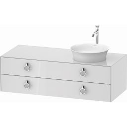 Duravit White Tulip szafka 130 cm podumywalkowa wisząca prawa biały wysoki połysk WT4992R8585