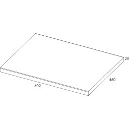 Elita blat 60,2x46 cm biały RE050600128060