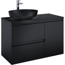 Elita Split szafka 100x45,8x63,5 cm podumywalkowa wisząca lewa black matt RE011006057160