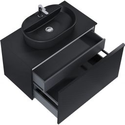 Elita Glam szafka 91x47,1x54 cm podumywalkowa wisząca black matt RE010900167160