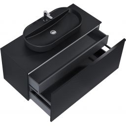 Elita Glam szafka 122x47,1x54 cm podumywalkowa wisząca black matt RE011200167160