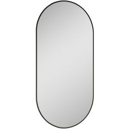 Elita Sharon lustro 52x92 cm owalne z oświetleniem czarny RE060520010560
