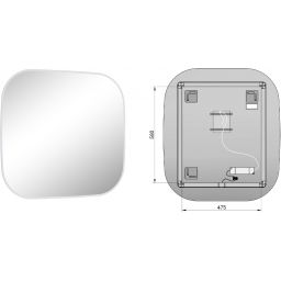 Elita Sharon lustro 80x70 cm owalne z oświetleniem różowe złoto RE060800015450